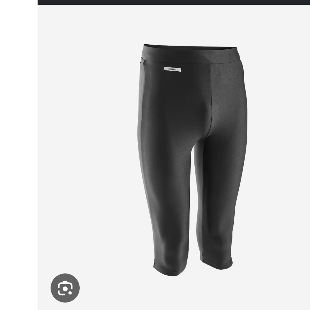 Kalenji Decathlon Mens Black Running Leggings Cropped Athletic Tights S athletic